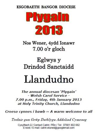 Plygain 2012 poster