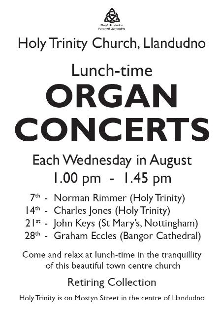 Organ recitals poster