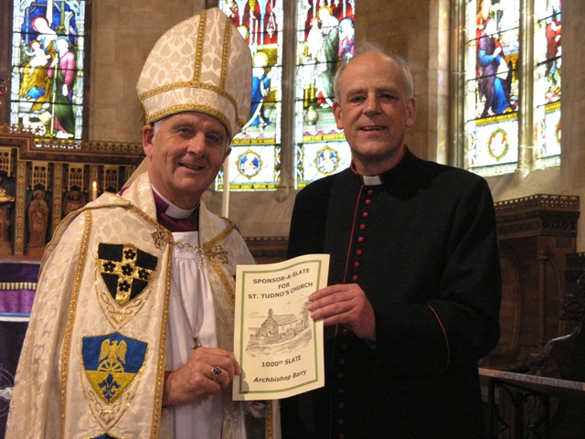 Archbishop of Wales sponsors 1000th slate