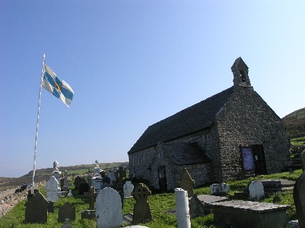 Church in Wales' flag at St. Tudno's