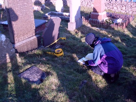 Recording a loose headstone